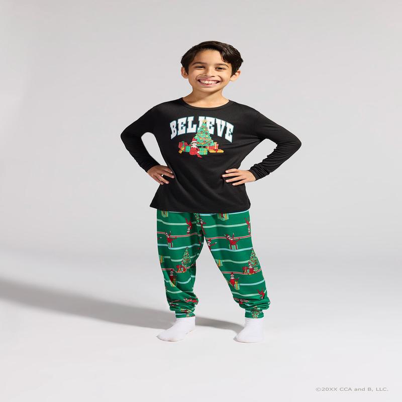 Kids Fammy Jammies Believe The Elf on the Shelf Onesie