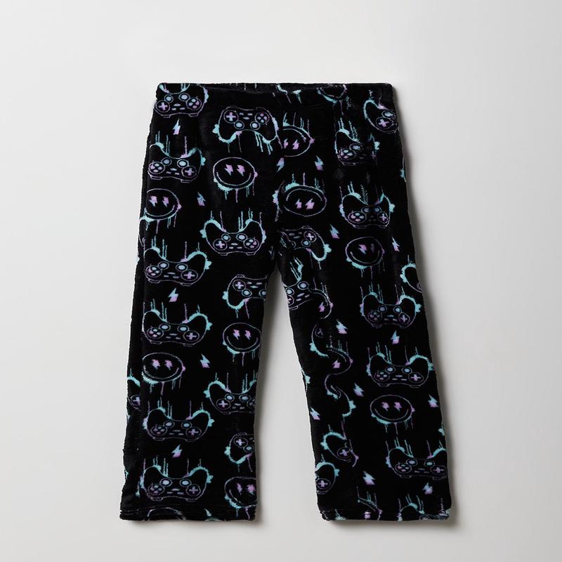 Kids Printed Plush Pajama Pant