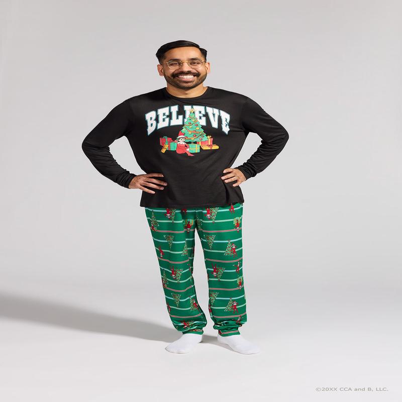 Mens Fammy Jammies Believe The Elf on the Shelf Pajama Set