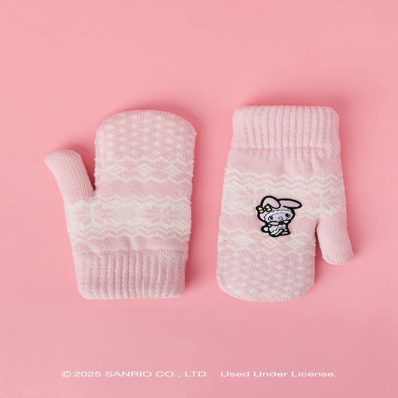 My Melody Lined Knit Mittens