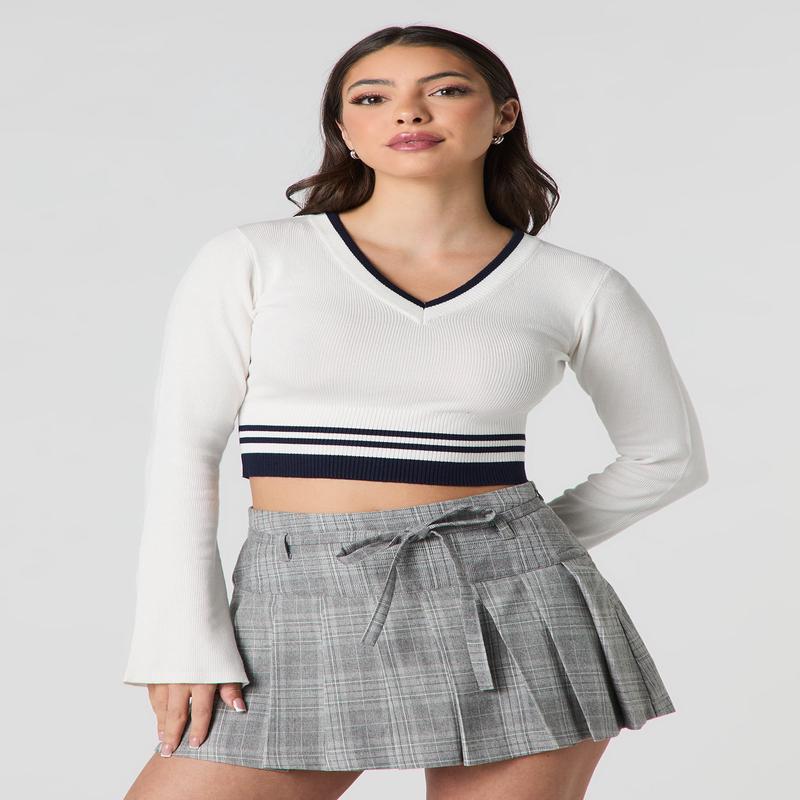 Belted Pleated Mini Skort