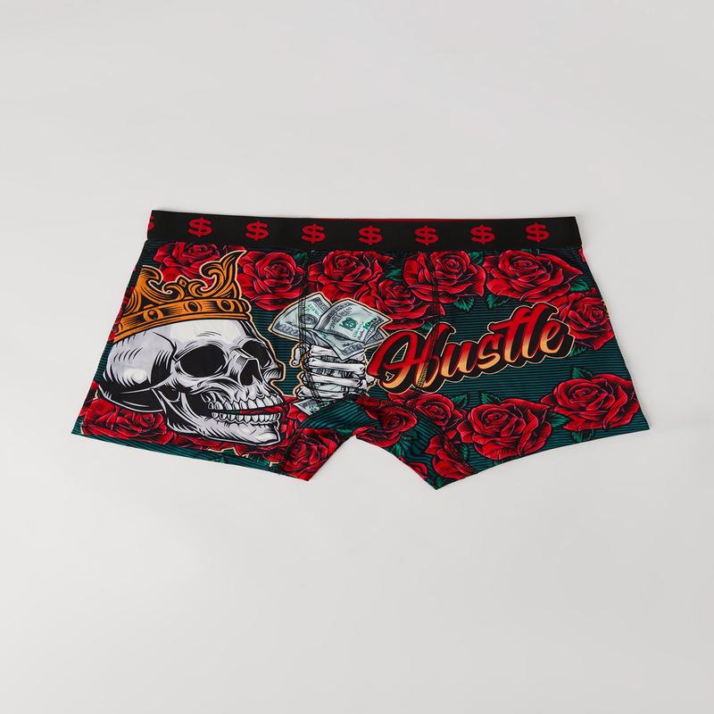 Hustle Skeleton Printed Boxer Brief
