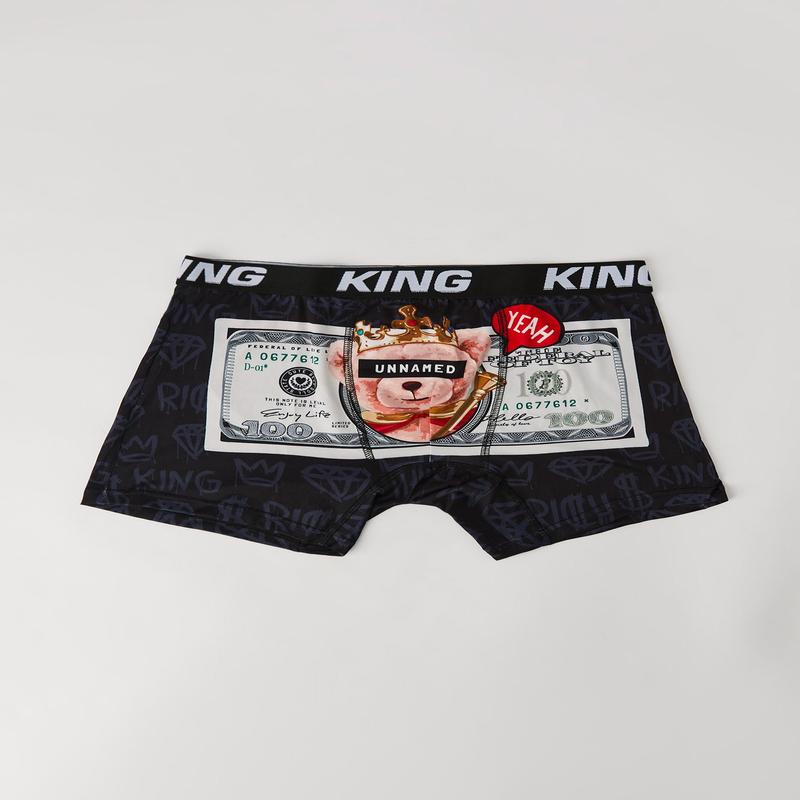 King Money Printed Boxer Brief