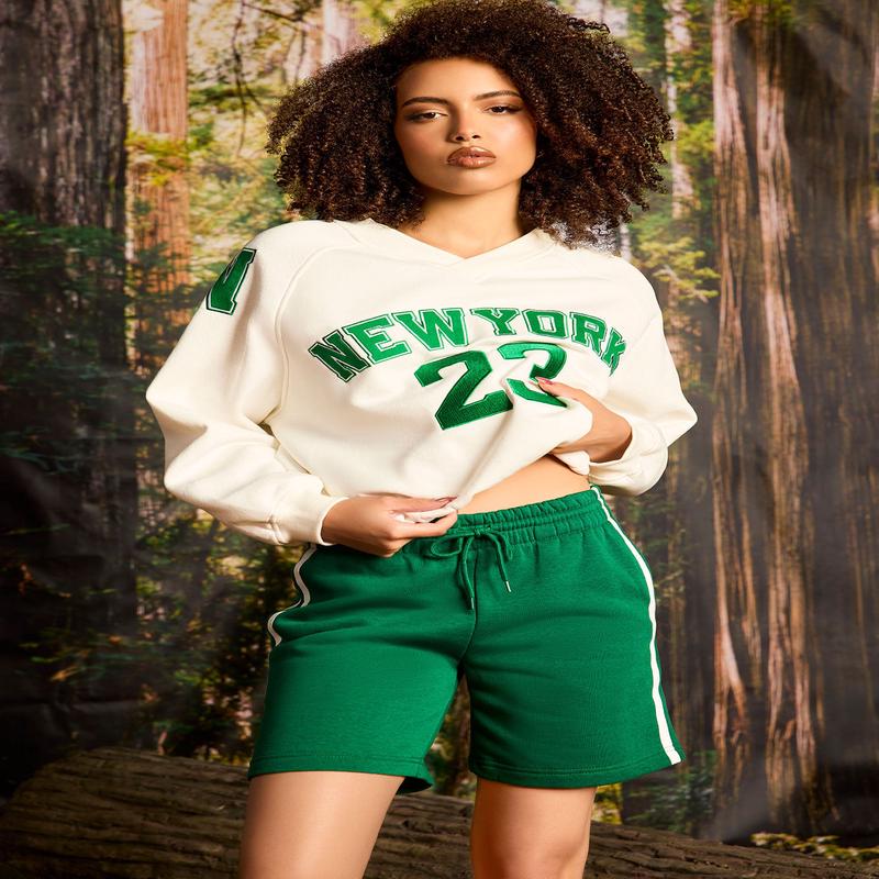 Active Side Striped Fleece Short