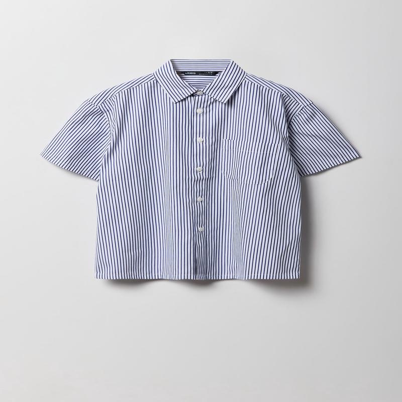 Boys Striped Button-Up Boxy Top