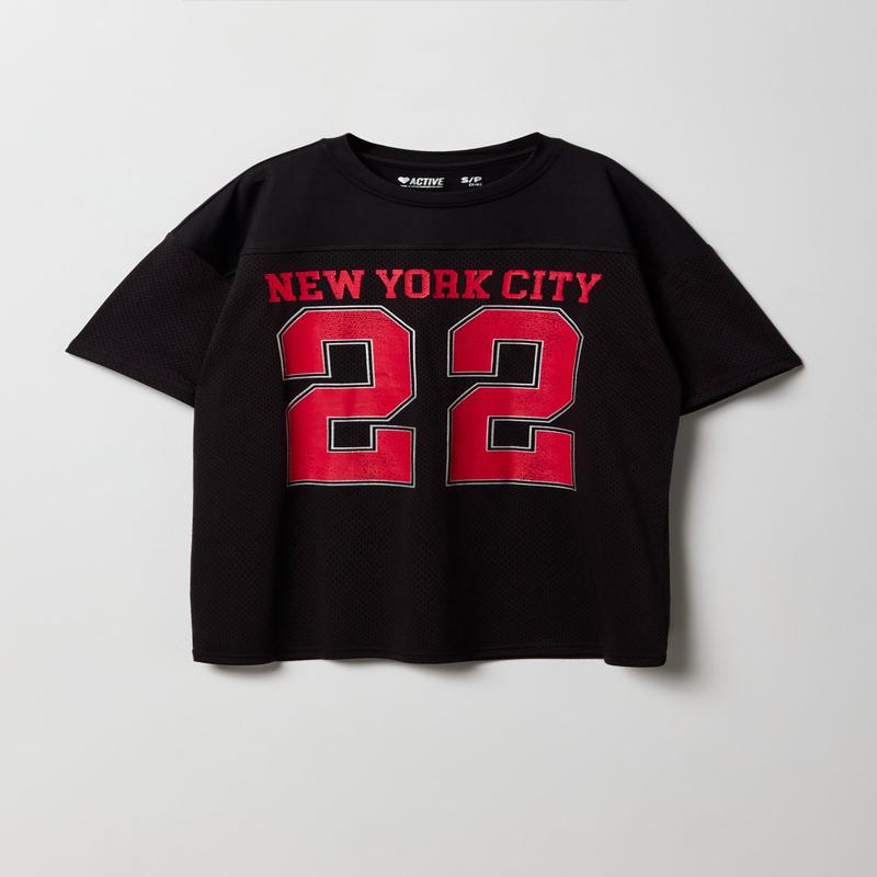 Girls Active Graphic Mesh Jersey