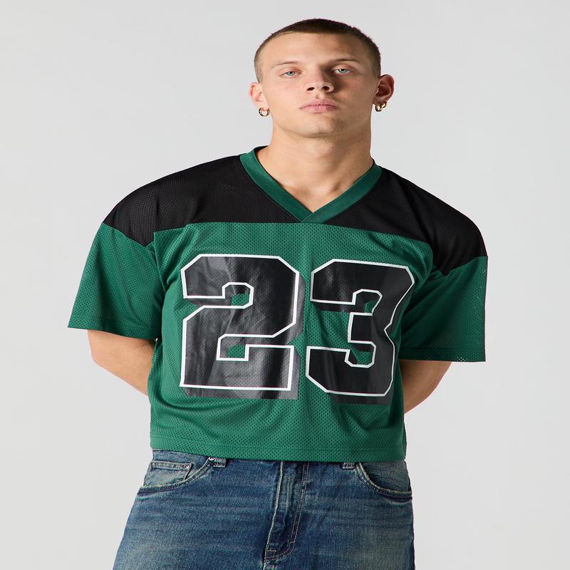 Graphic Mesh Boxy Football Jersey