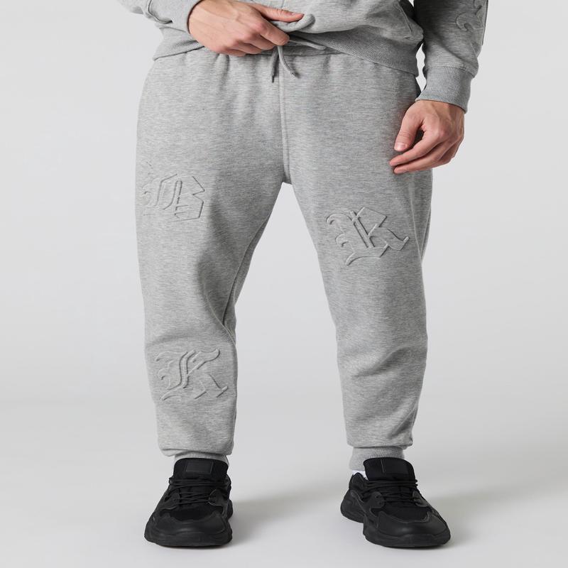 Letter Embossed Fleece Jogger
