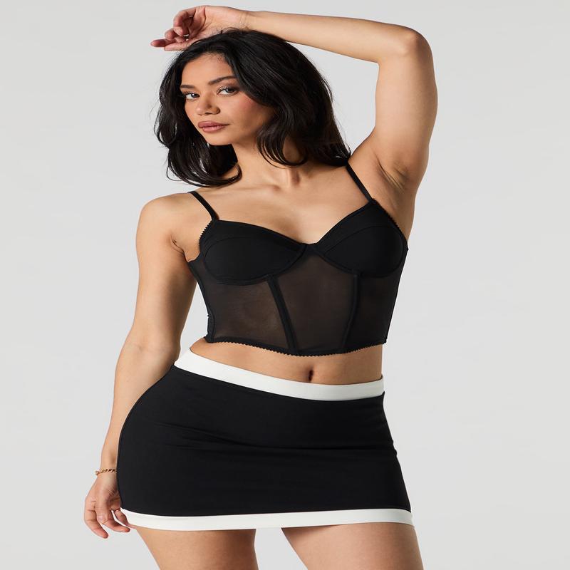 Mesh Corset Tank