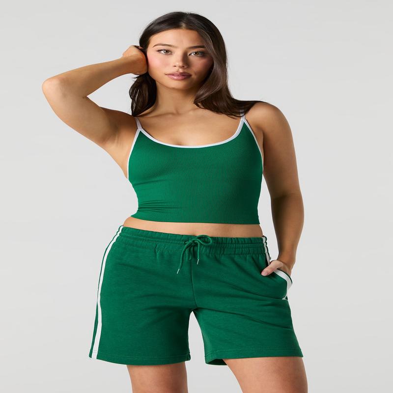 Short Active en molleton avec rayures latrales