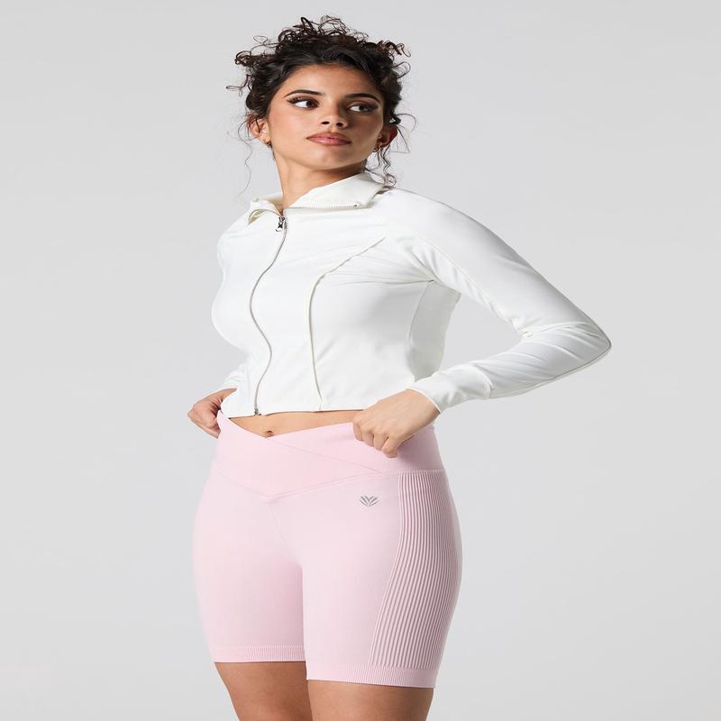 Short de cycliste sans couture  taille replie