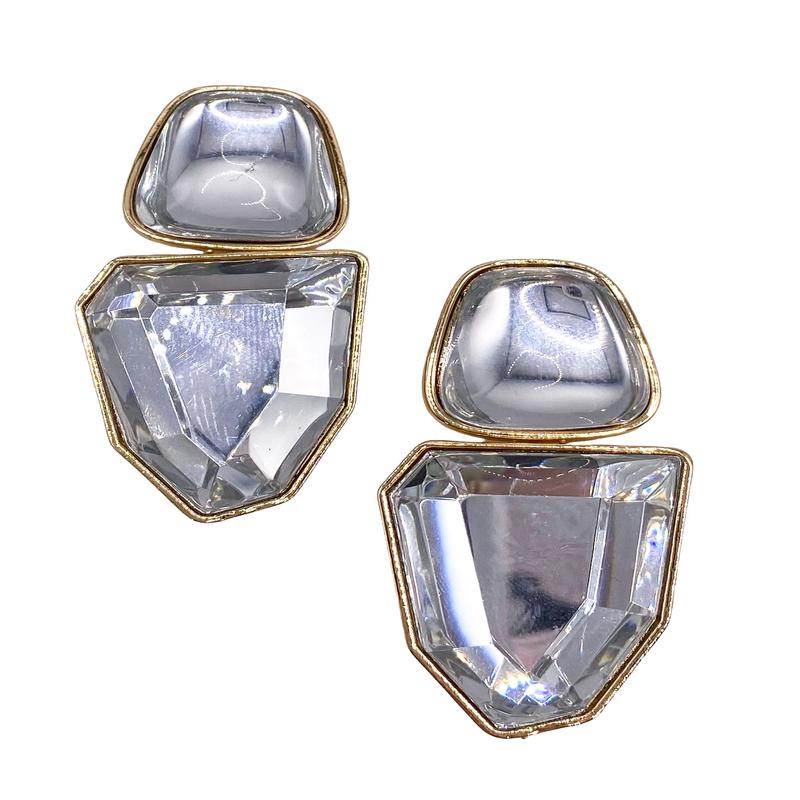 Perfect Gem Earring - Clear - FINAL SALE