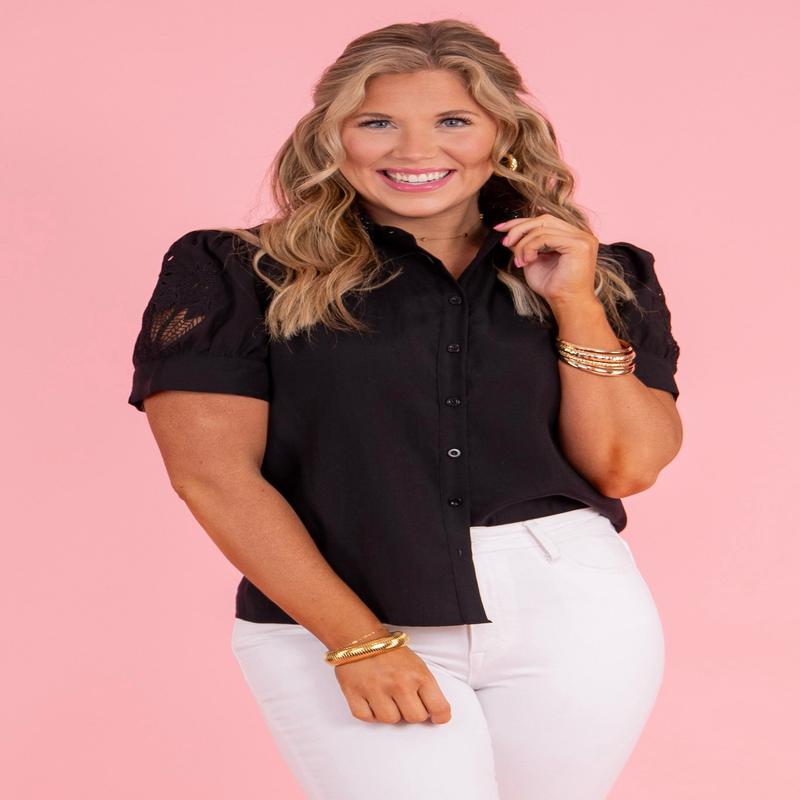 Dara Blouse - Black - SALE