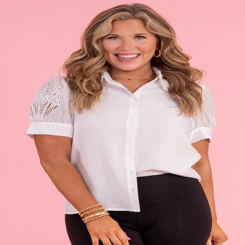 Dara Blouse - White - FINAL SALE