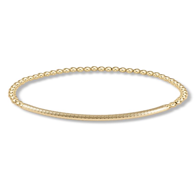 enewton Bliss Bar Textured 3mm Gold Bead Bracelet