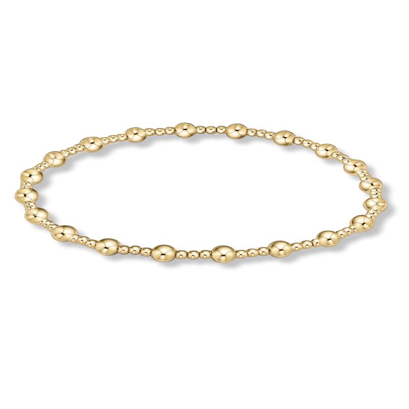 enewton Classic Sincerity Pattern 4mm Gold Bead Bracelet