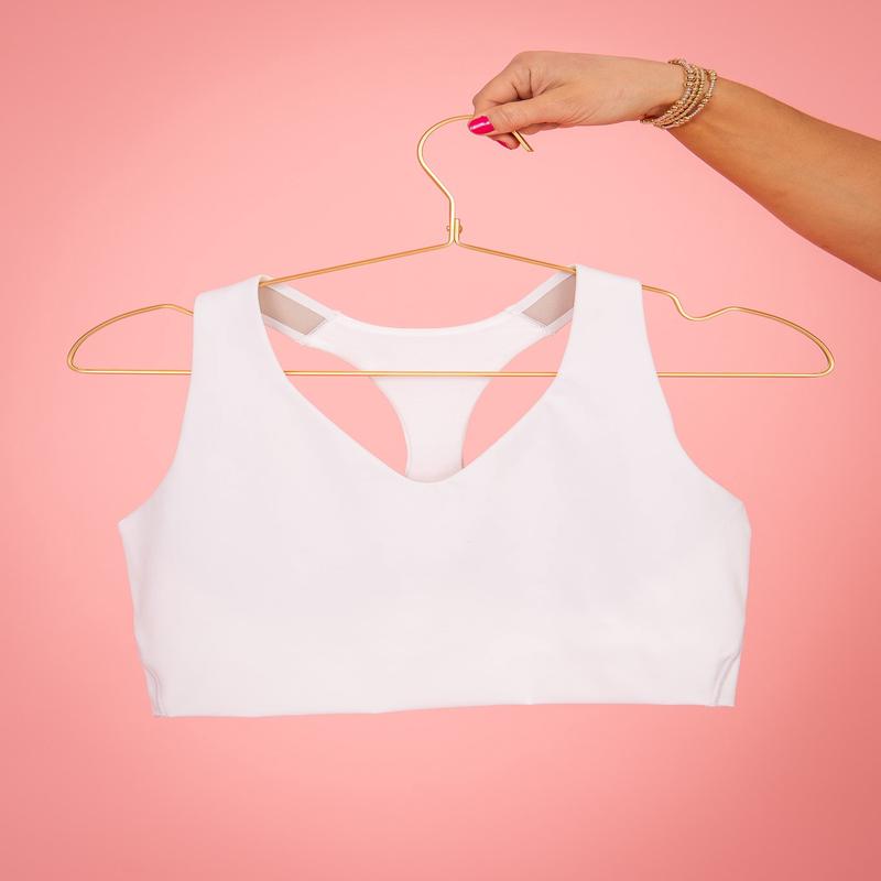 Longline Medium Impact Sports Bra - White | Spanx - FINAL SALE