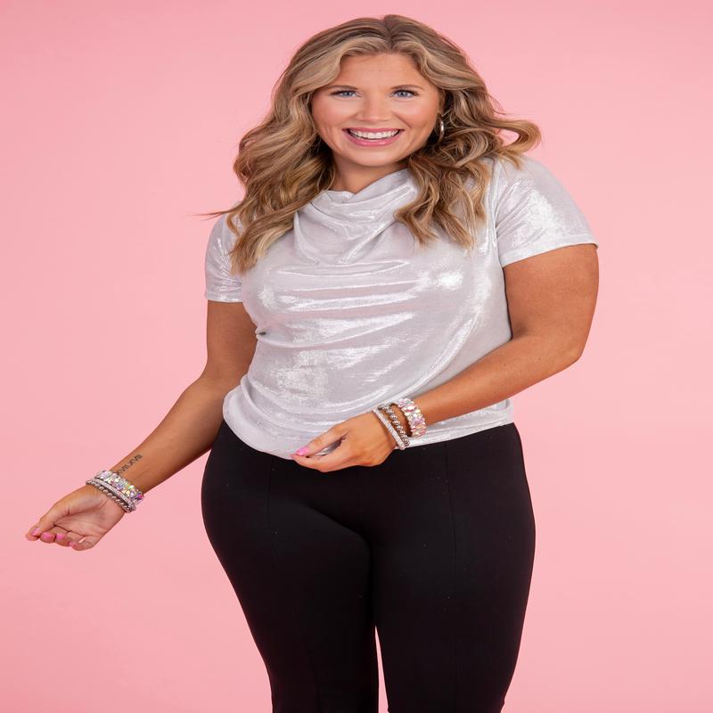 On Point Metallic Top