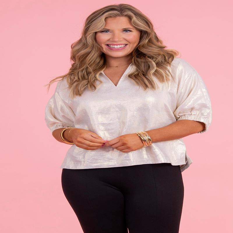 Poppy Top Metallic Top | Emily McCarthy - SALE