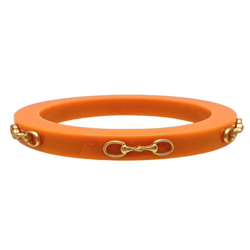 Sutton Horsebit Bangle - Orange