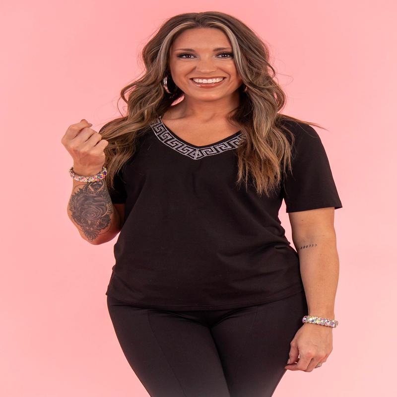 Vivian  Rhinestone Top