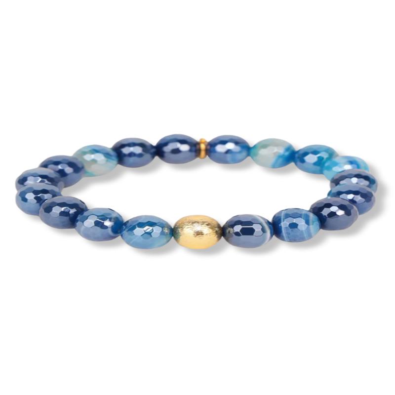 Budhagirl Melange Sapphire Beaded Bracelet
