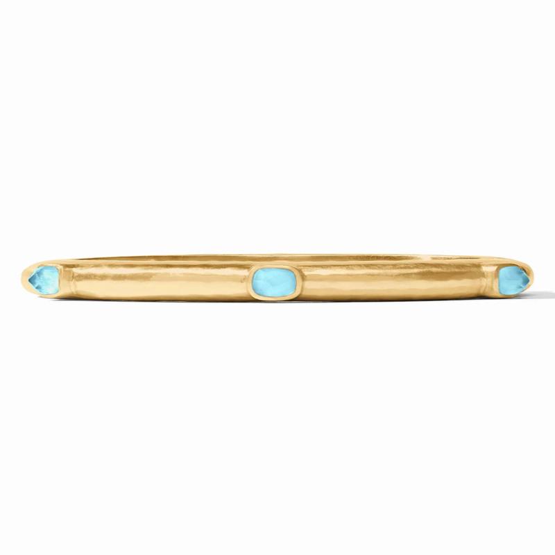 Catalina Hinge Bangle - Iridescent Capri Blue | Julie Vos - FINAL SALE