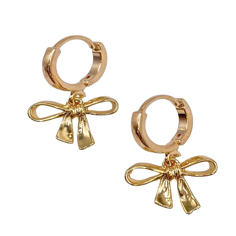 Cute As A Bow Huggie Earrings - FINAL SALE