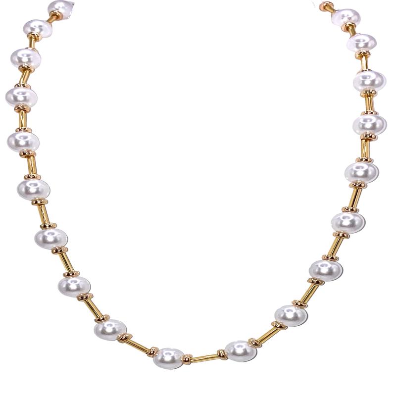 Doing Well Necklace - Cream/Gold