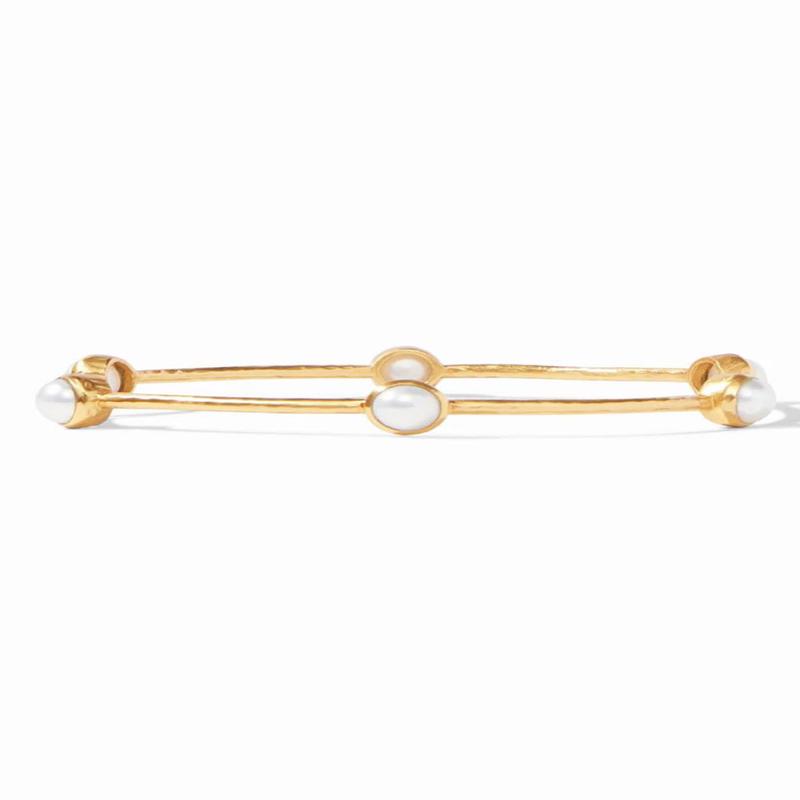 Milano Luxe Bangle - Pearl - Medium | Julie Vos