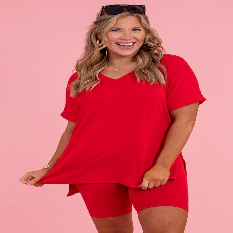 Ready To Go Short Set - Ruby