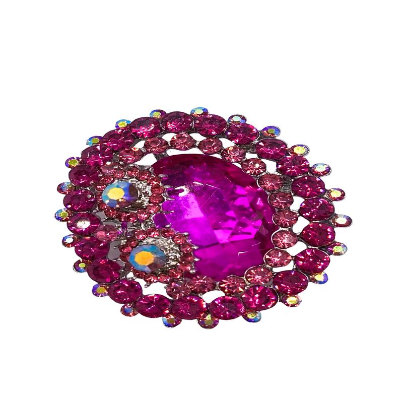 Claudia Brooch - Fuchsia - FINAL SALE