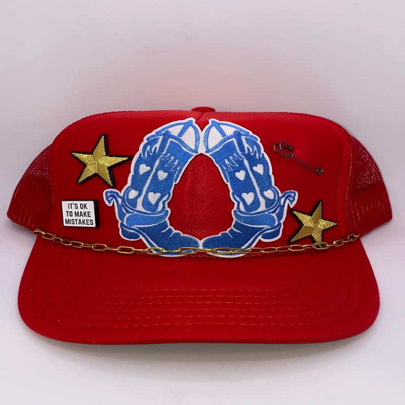 Custom Trucker Red 6 - FINAL SALE
