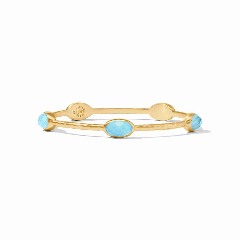 Ivy Stone Bangle - Medium - Capri Blue | Julie Vos - FINAL SALE