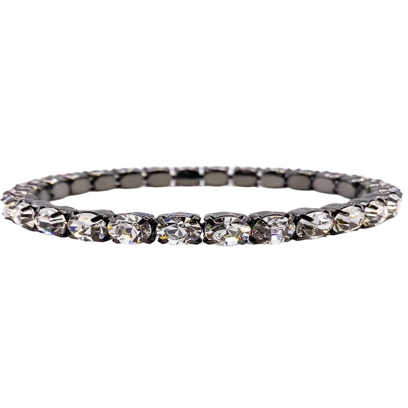 Mini Sienna Stretch Bracelet - Gunmetal Crystal | Sorrelli