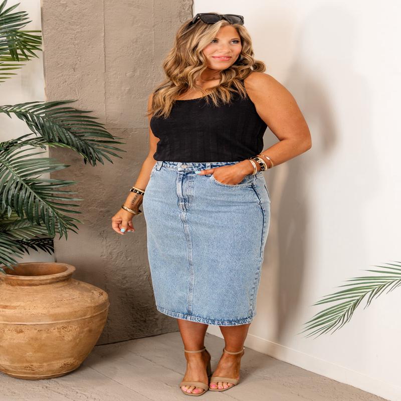 Play It Again Denim Skirt - FINAL SALE