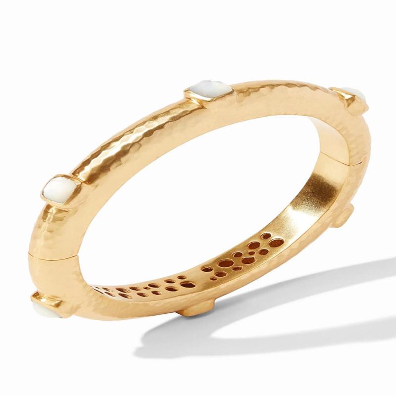 Catalina Hinge Bangle - Pearl | Julie Vos | RESTOCK