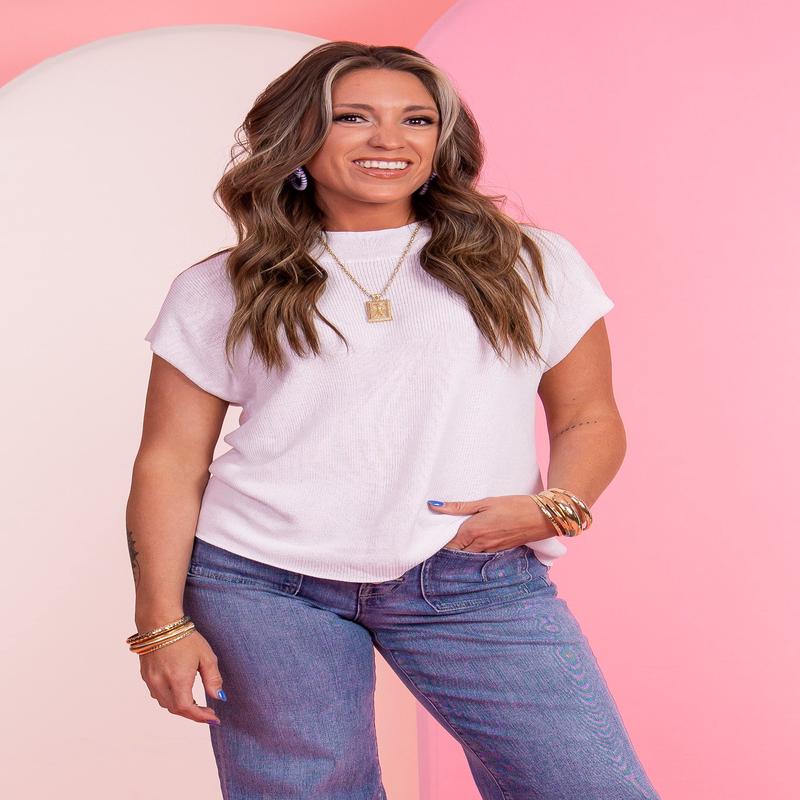 Easy To Please Top - Off White - FINAL SALE