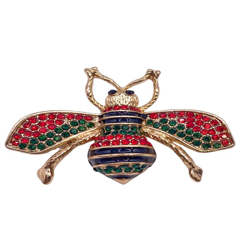 Very Busy Brooch - Green Multi - FINAL SALE