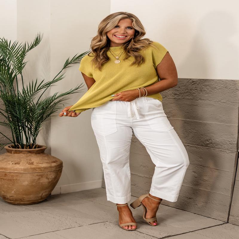 Easy To Please Top - Avocado - FINAL SALE