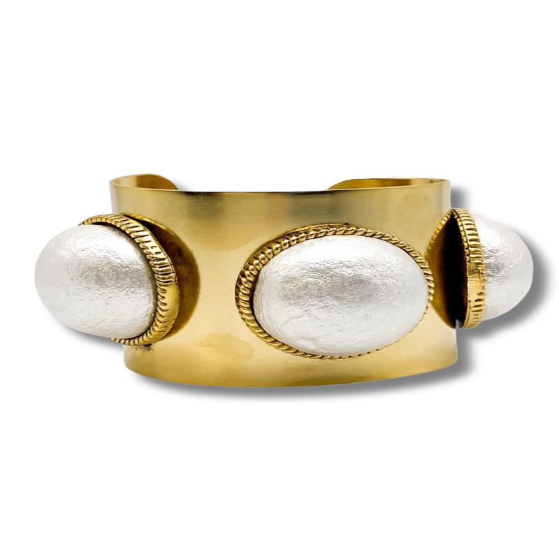 Inner Voice Cuff - Pearl | Yochi | RESTOCK