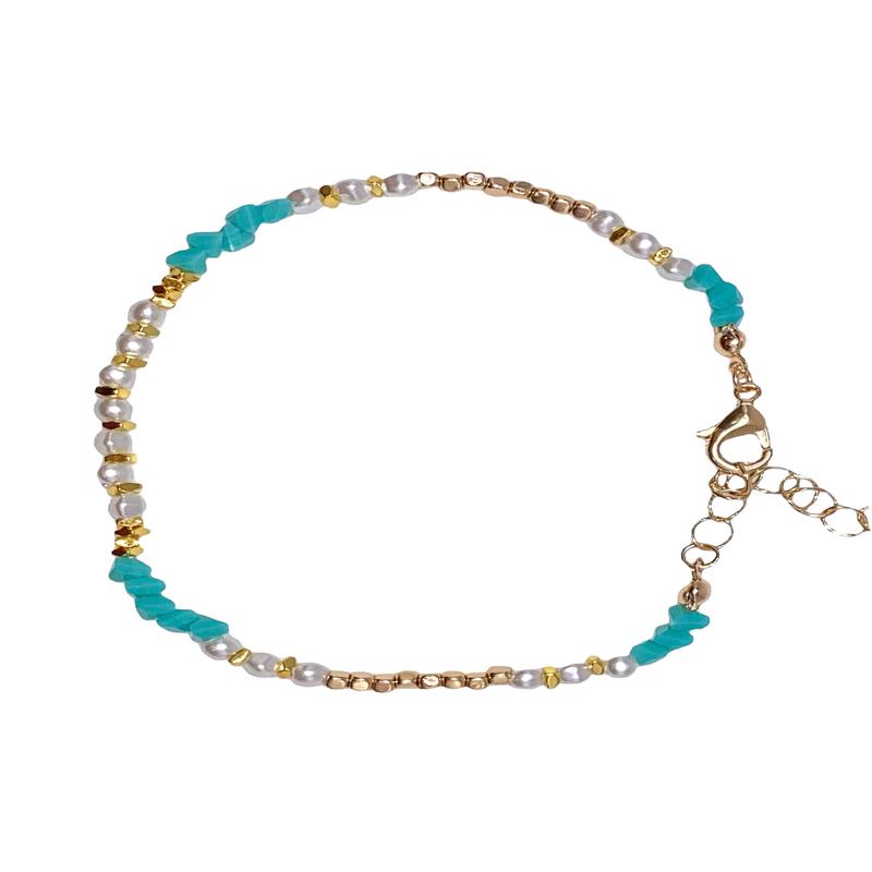 Pretty Please Anklet - Blue