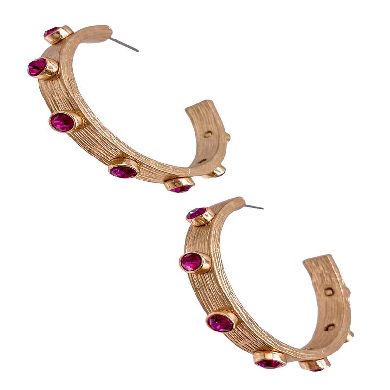 Remember When Hoops - Fuchsia - FINAL SALE