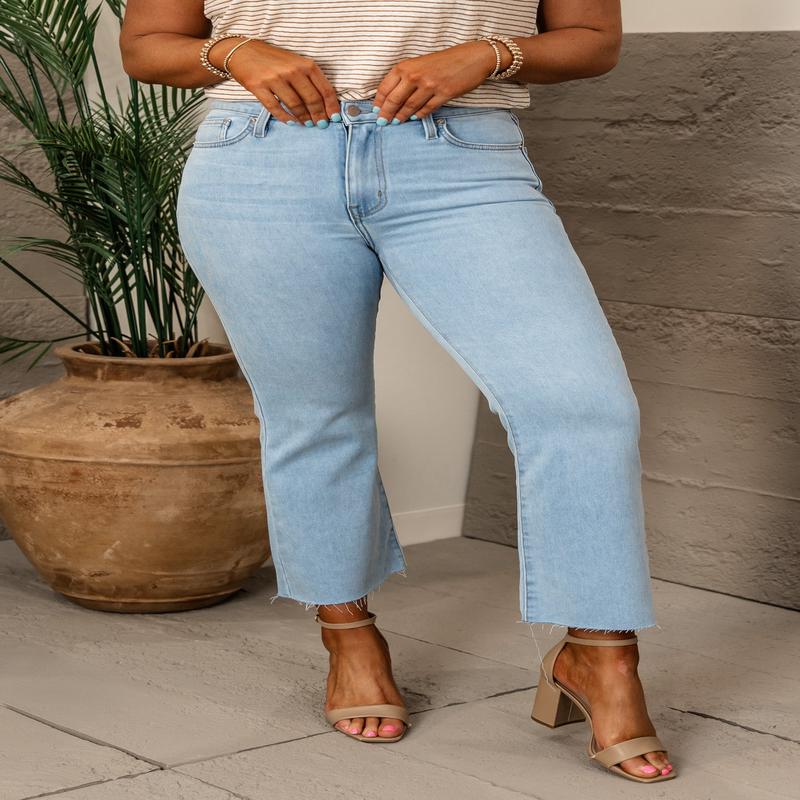 Sicily Scissor Cut Jeans - Sky Blue - FINAL SALE