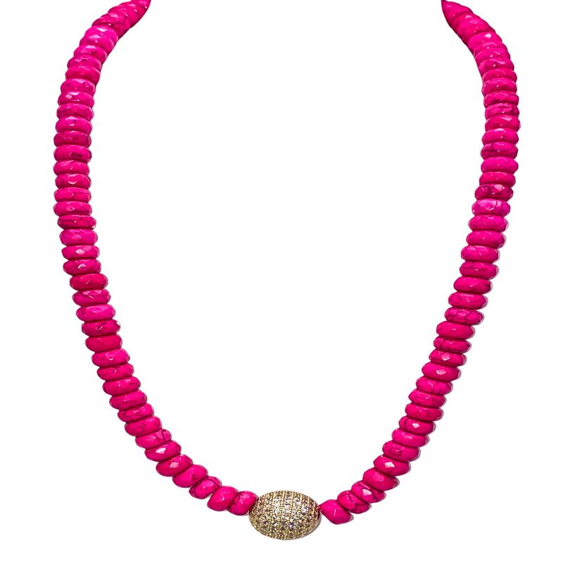 Stand Firm Mini Necklace - Pink