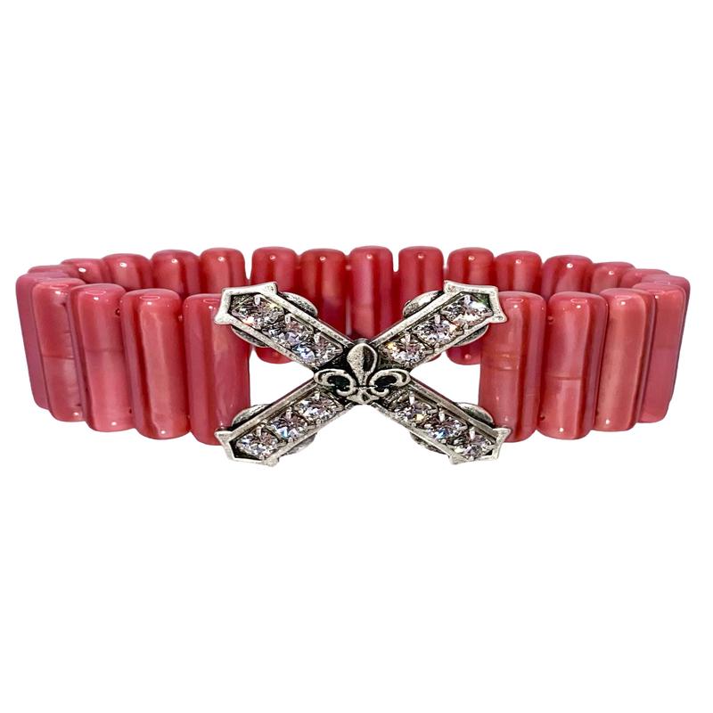 The Hallie Bracelet - Pink Baguette | French Kande