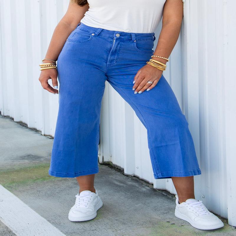 Audrey Cropped Wide Leg Jean - Galactic Blue | Dear John - SALE