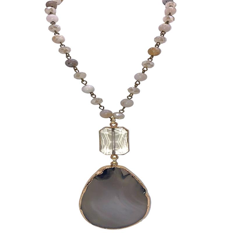 Finding Peace Necklace - Agate