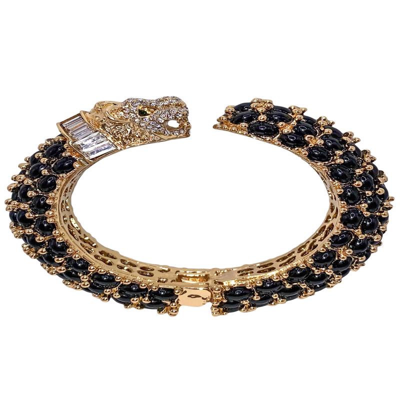 Garland Bags Leopard Black Hinge Bracelet