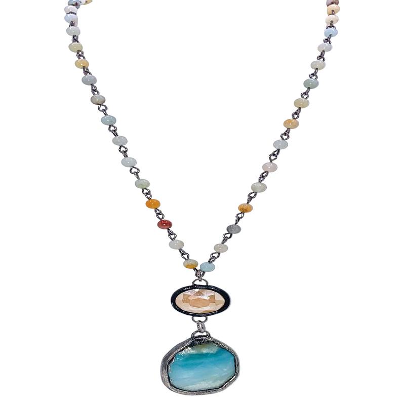 In Your Love Necklace - Amazonite